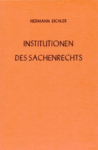 Cover Institutionen des Sachenrechts