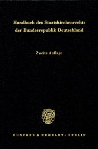 Cover Handbuch des Staatskirchenrechts der Bundesrepublik Deutschland