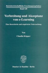 Cover Verbreitung und Akzeptanz von e-Learning