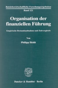 Cover Organisation der finanziellen Führung