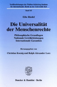 Cover Die Universalität der Menschenrechte