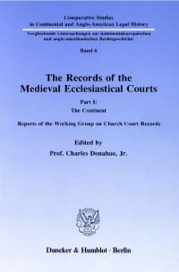 Cover The Records of the Medieval Ecclesiastical Courts