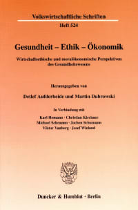 Cover Gesundheit - Ethik - Ökonomik