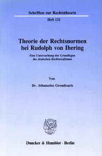 Cover Theorie der Rechtsnormen bei Rudolph von Ihering