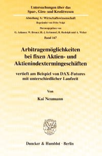 Cover Arbitragemöglichkeiten bei fixen Aktien- und Aktienindextermingeschäften