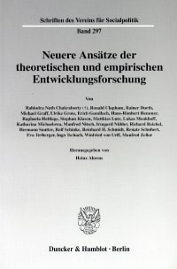 Cover Neuere Ansätze der theoretischen und empirischen Entwicklungsforschung