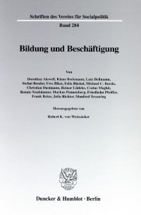 Cover Bildung und Beschäftigung