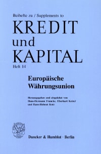 Cover Europäische Währungsunion