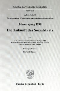 Cover Die Zukunft des Sozialstaats