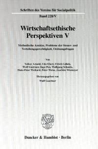 Cover Wirtschaftsethische Perspektiven V