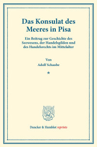 Cover Das Konsulat des Meeres in Pisa