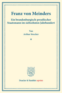 Cover Franz von Meinders