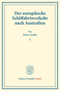 Cover Der europäische Schiffahrtsverkehr nach Australien