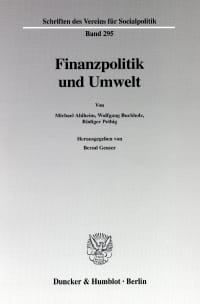 Cover Finanzpolitik und Umwelt