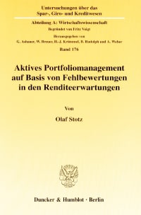 Cover Aktives Portfoliomanagement auf Basis von Fehlbewertungen in den Renditeerwartungen