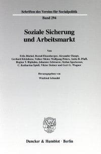 Cover Soziale Sicherung und Arbeitsmarkt