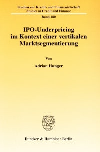 Cover IPO-Underpricing im Kontext einer vertikalen Marktsegmentierung