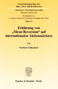 Cover Erklärung von »Mean Reversion« auf internationalen Aktienmärkten