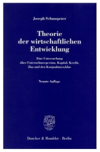 Cover Theorie der wirtschaftlichen Entwicklung