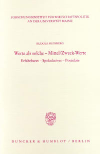 Cover Werte als solche - Mittel/Zweck-Werte