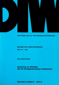 Cover Auswertung von Statistiken über die Vermögensverteilung in Deutschland