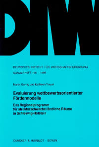 Cover Evaluierung wettbewerbsorientierter Fördermodelle