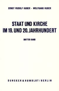 Cover Staat und Kirche im 19. und 20. Jahrhundert