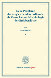 Cover Neue Probleme der vergleichenden Erdkunde als Versuch einer Morphologie der Erdoberfläche