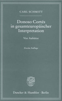 Cover Donoso Cortés in gesamteuropäischer Interpretation