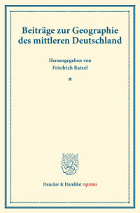 Cover Beiträge zur Geographie des mittleren Deutschland