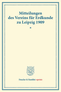 Cover Mitteilungen des Vereins für Erdkunde zu Leipzig 1909