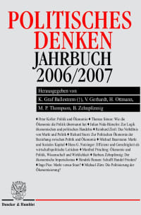 Cover Politisches Denken. Jahrbuch 2006/2007