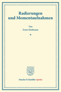 Cover Radierungen und Momentaufnahmen