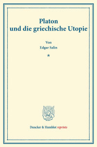 Cover Platon und die griechische Utopie