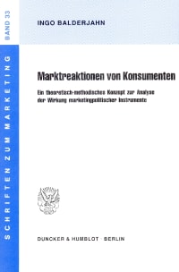 Cover Marktreaktionen von Konsumenten