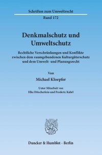 Cover Denkmalschutz und Umweltschutz