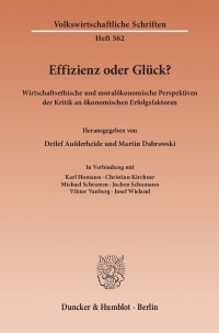 Cover Effizienz oder Glück?