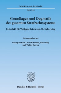 Cover Grundlagen und Dogmatik des gesamten Strafrechtssystems