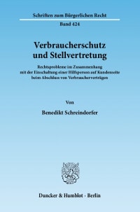 Cover Verbraucherschutz und Stellvertretung