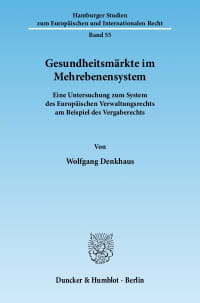 Cover Gesundheitsmärkte im Mehrebenensystem