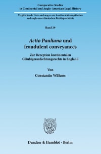 Cover Actio Pauliana und fraudulent conveyances