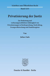 Cover Privatisierung der Justiz