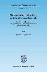 Cover Muslimische Kultstätten im öffentlichen Baurecht