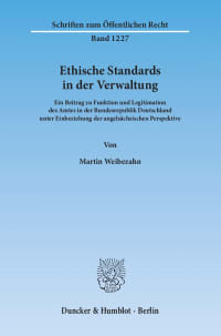 Cover Ethische Standards in der Verwaltung