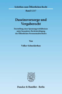 Cover Daseinsvorsorge und Vergaberecht