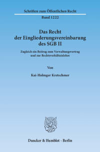 Cover Das Recht der Eingliederungsvereinbarung des SGB II