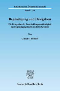 Cover Begnadigung und Delegation