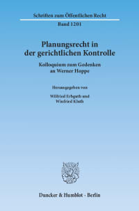 Cover Planungsrecht in der gerichtlichen Kontrolle