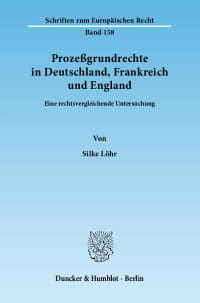 Cover Prozeßgrundrechte in Deutschland, Frankreich und England