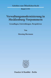 Cover Verwaltungsmodernisierung in Mecklenburg-Vorpommern